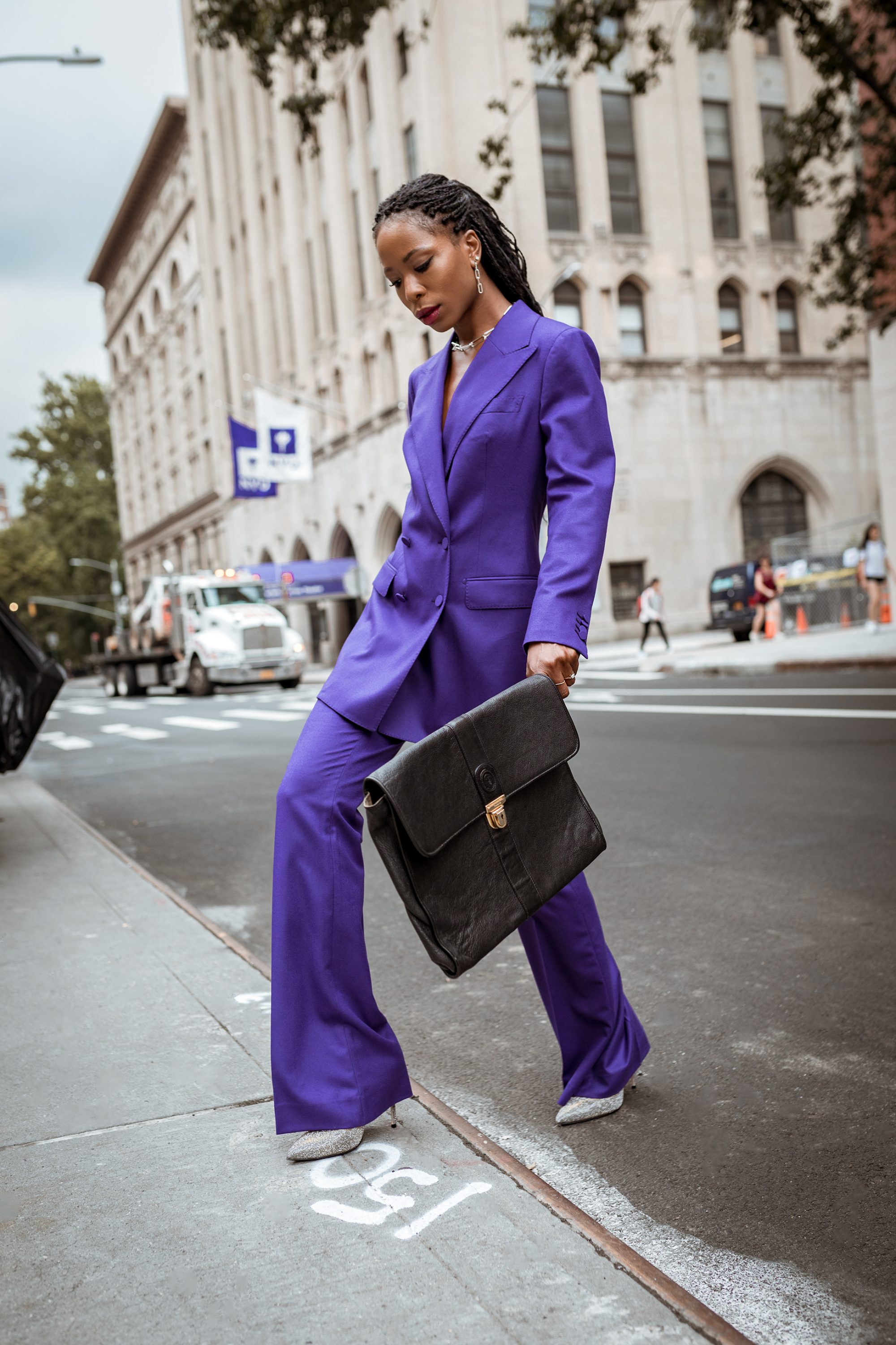 Making a Statement in a Purple Pantsuit - OpalbyOpal