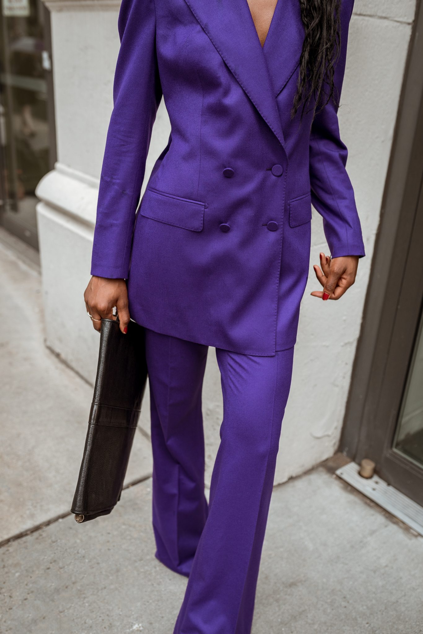 Making a Statement in a Purple Pantsuit - OpalbyOpal