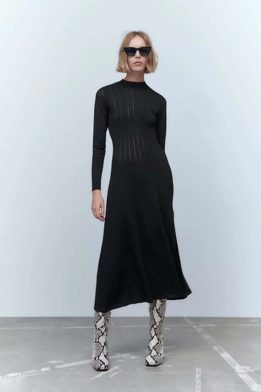 Knit Midi Dress Zara