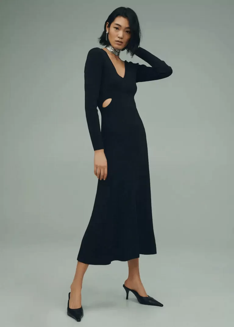 Side Slit Dress Mango