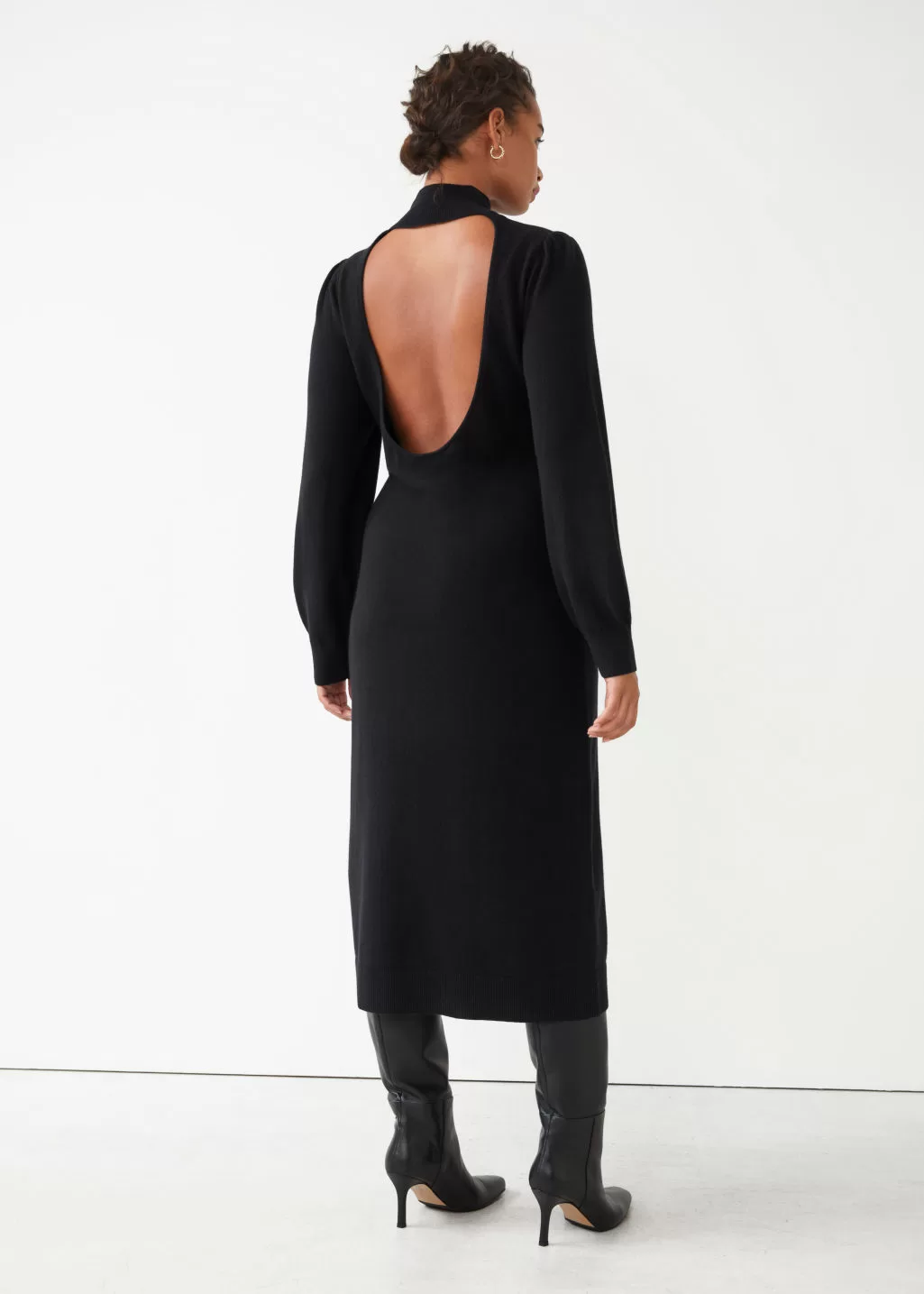 Open Back Midi Knit Dress & Other Stories