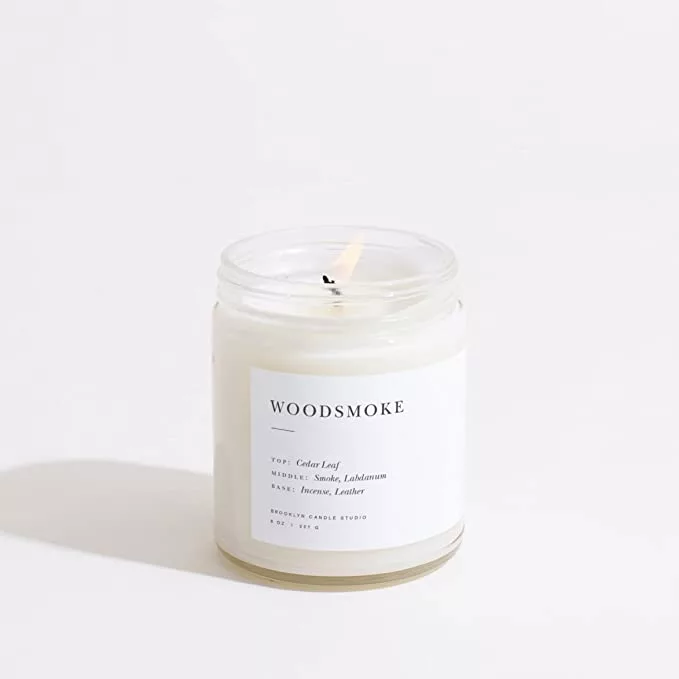 Brooklyn Candle Studio Woodsmoke Minimalist Jar Candle